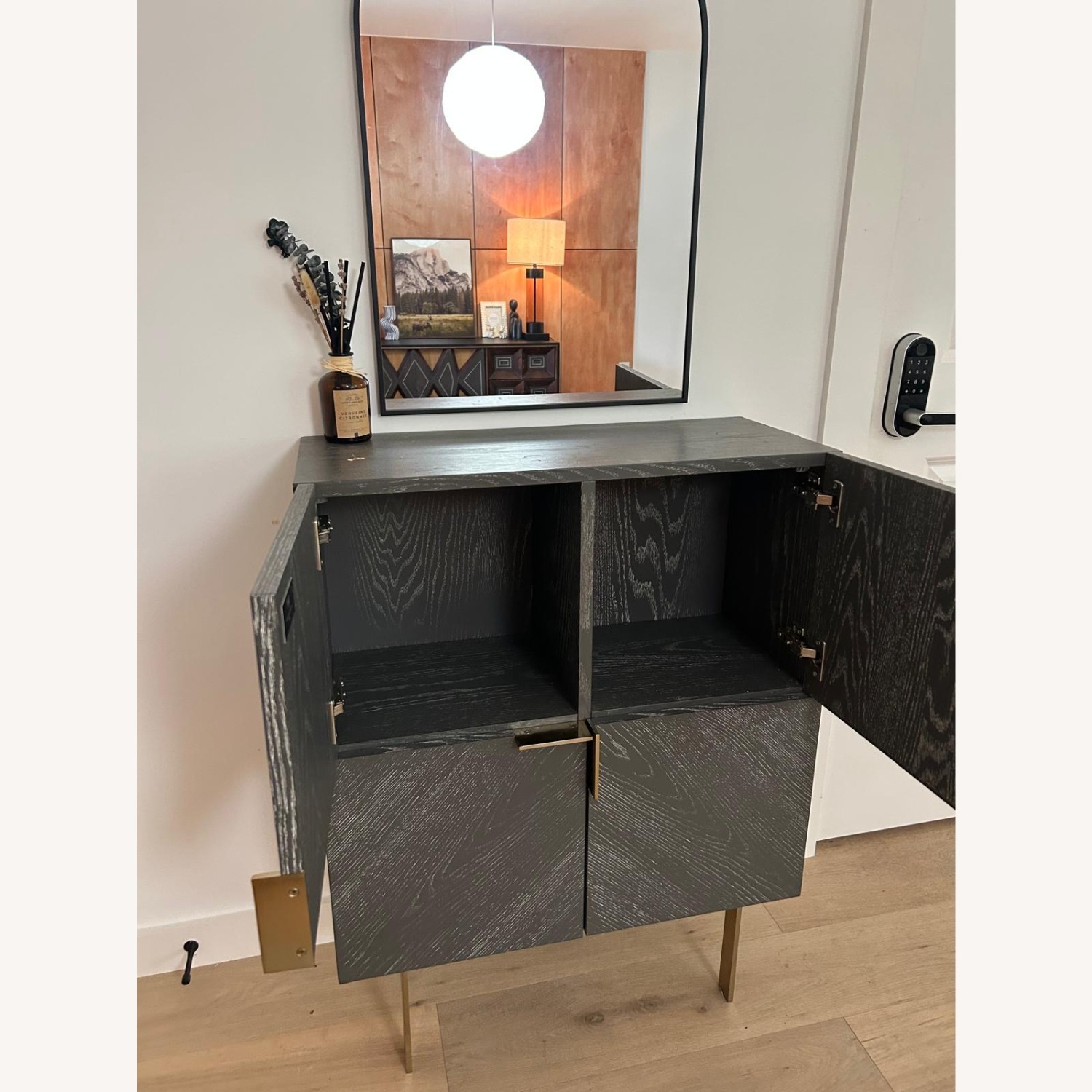 CB2 Jax Cerused Entryway Cabinet with Doors - image-2