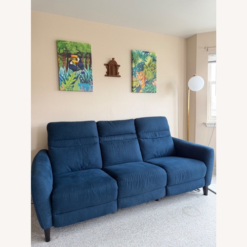 Used Blue Fabric 3+ Seater Sofa for sale on AptDeco