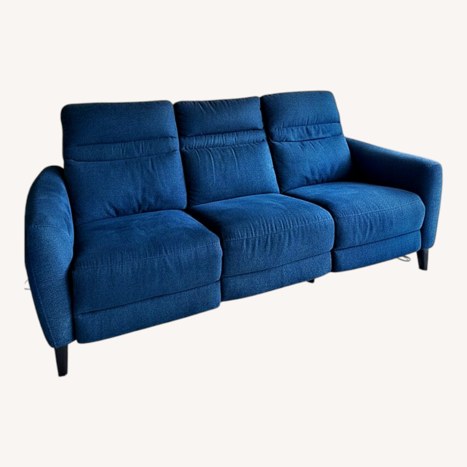 Blue Fabric 3+ Seater Sofa - image-0