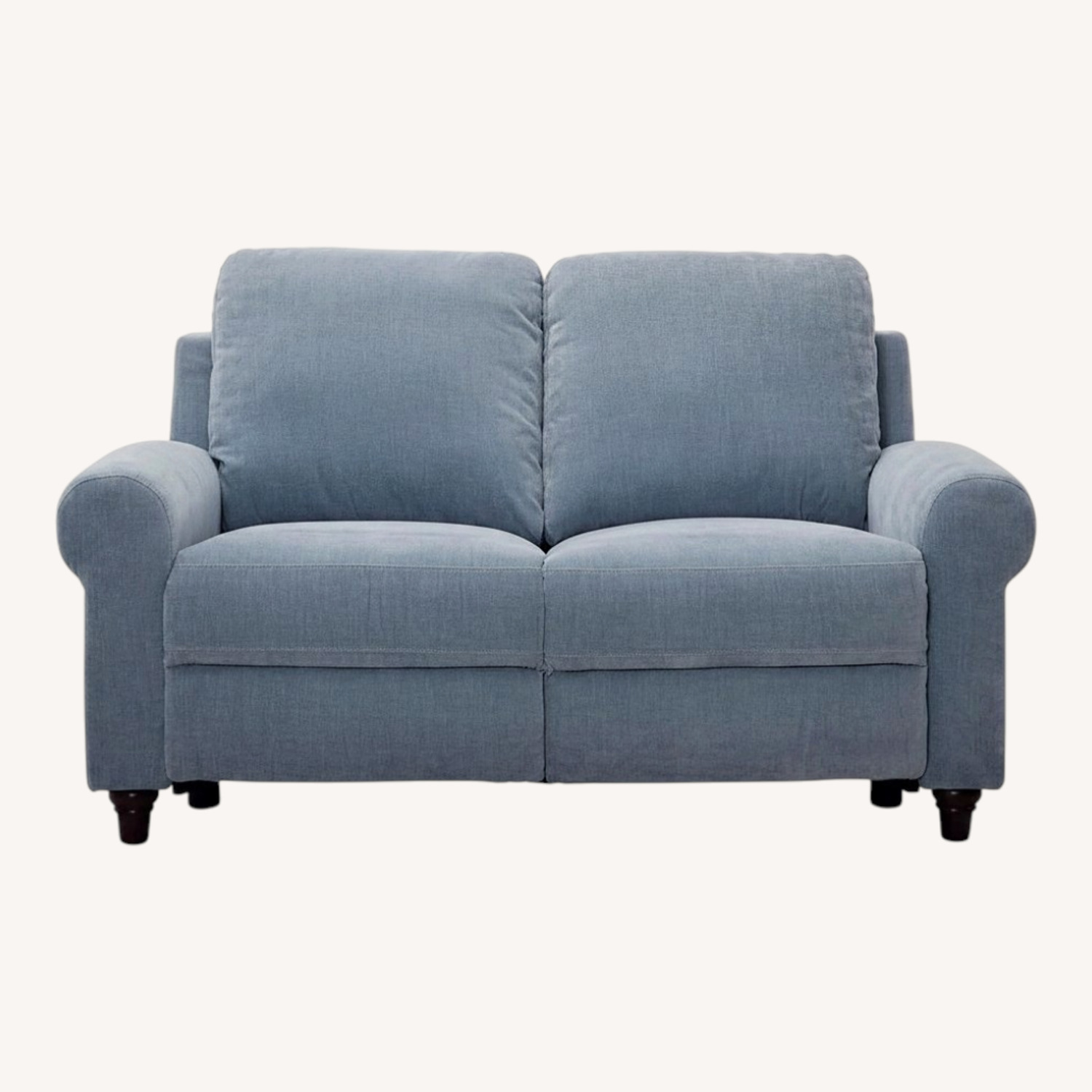 Raymour & Flanigan Moorea Blue Powered Reclining Loveseat - image-0