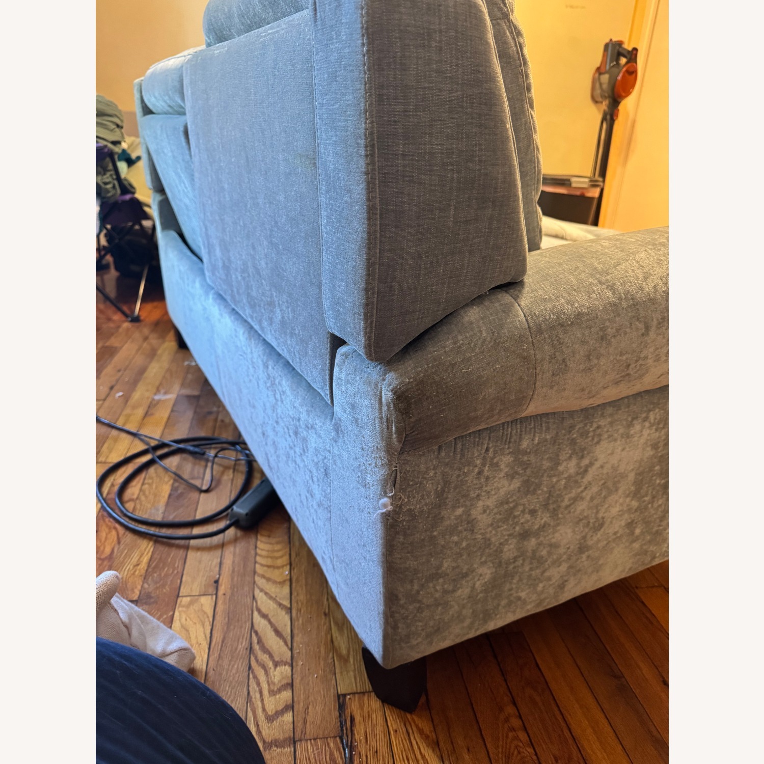 Raymour & Flanigan Moorea Blue Powered Reclining Loveseat - image-4