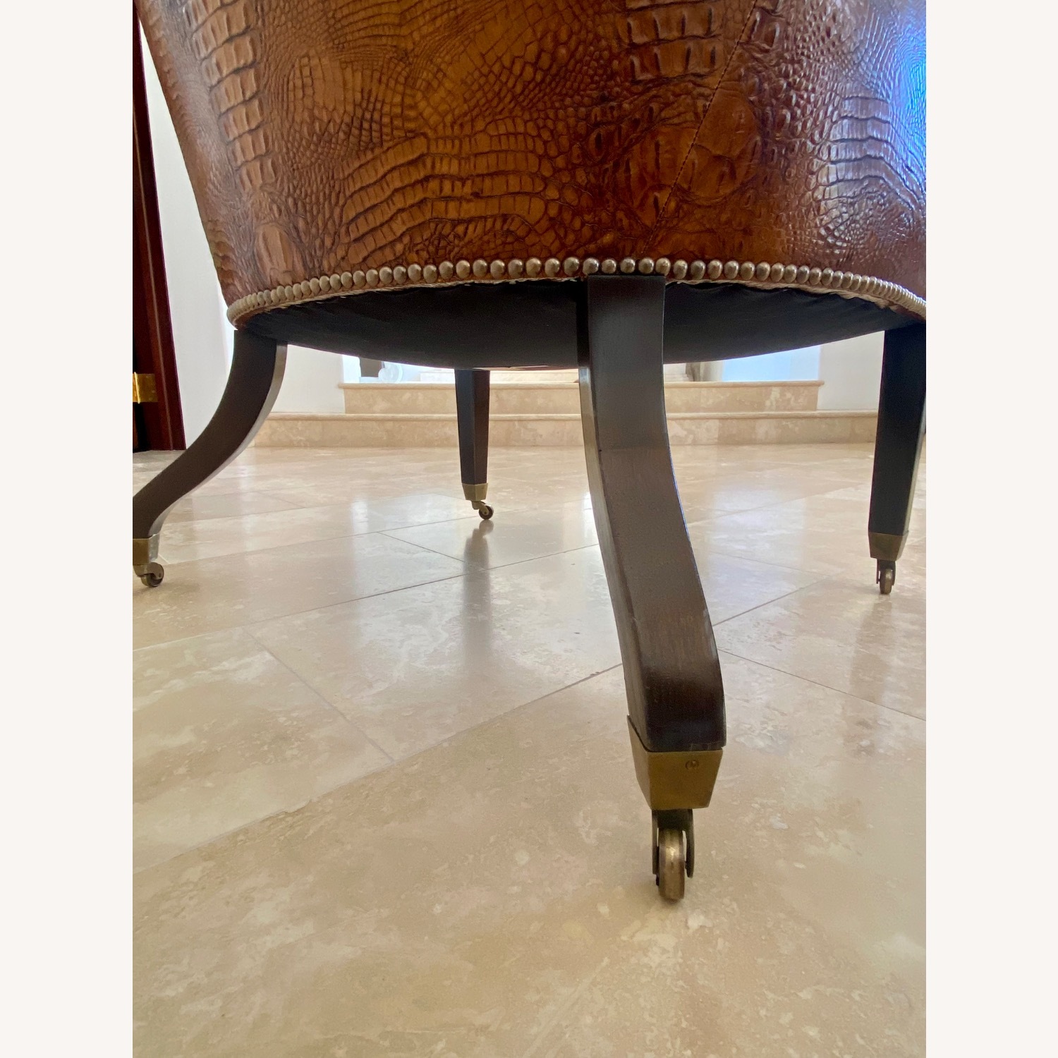  Dessin Fournier Crocodile-Embossed Chair - image-6
