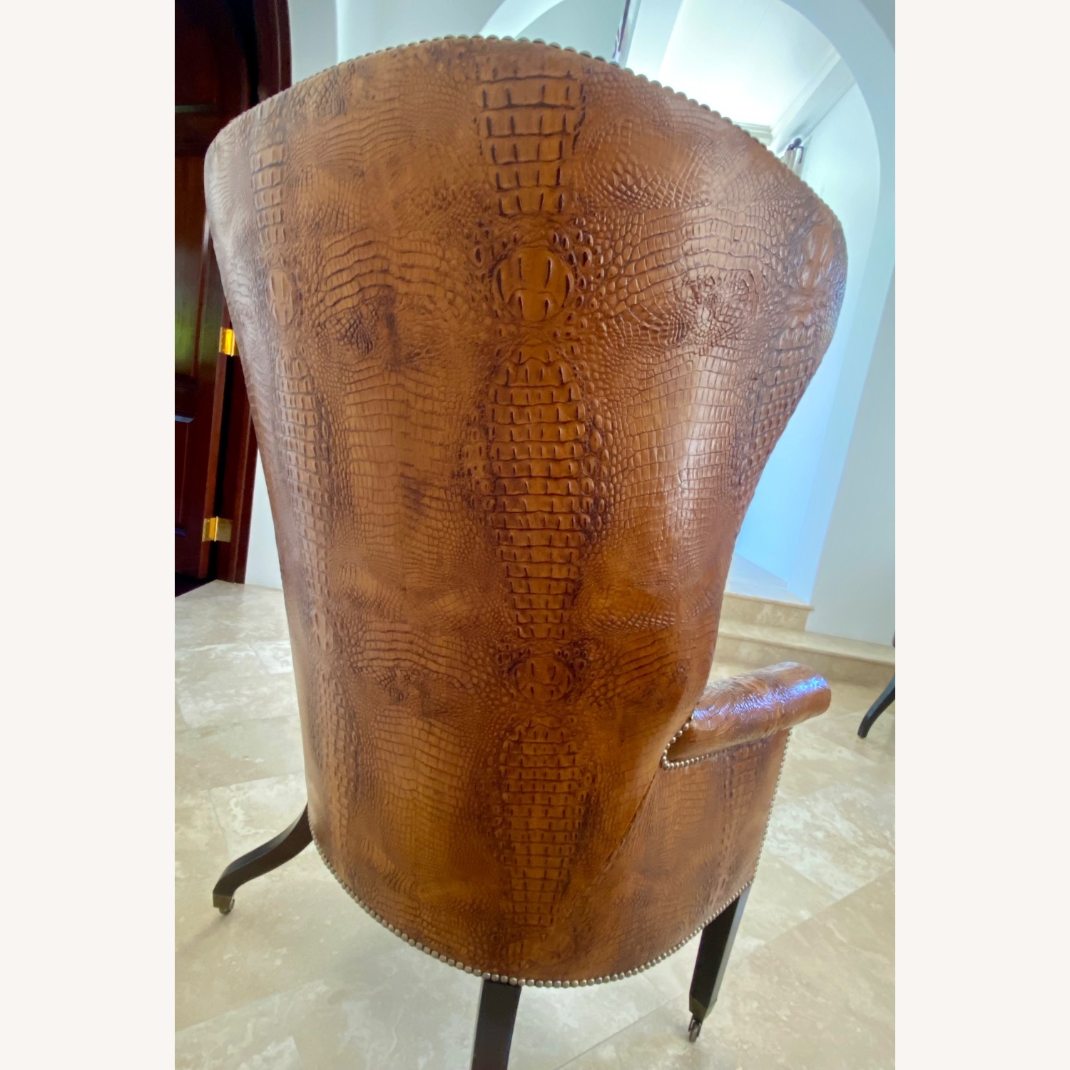  Dessin Fournier Crocodile-Embossed Chair - image-5