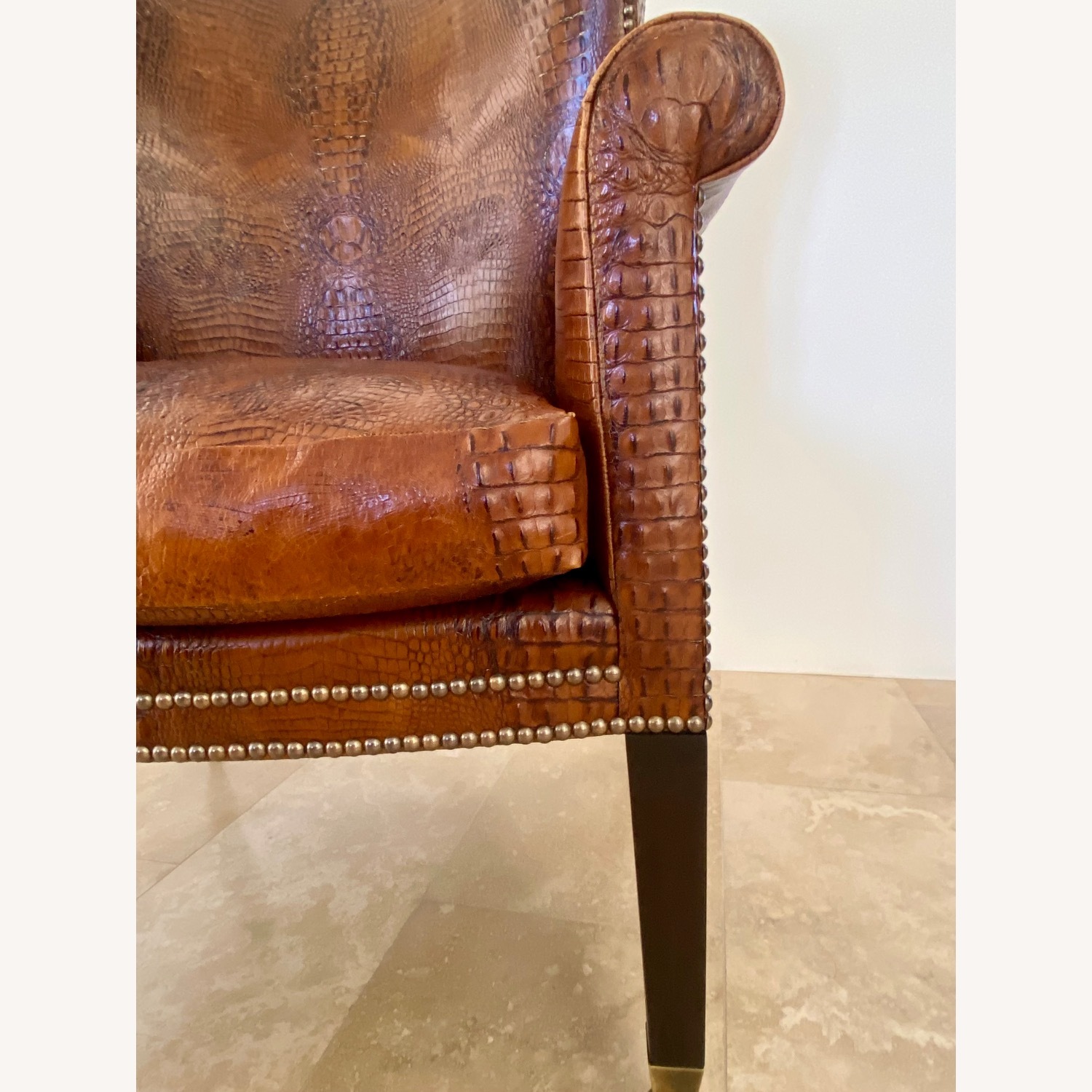 Dessin Fournier Crocodile-Embossed Chair - image-8