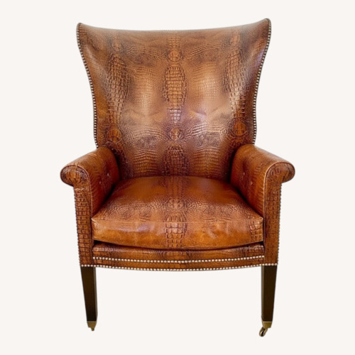 Used  Dessin Fournier Crocodile-Embossed Chair for sale on AptDeco