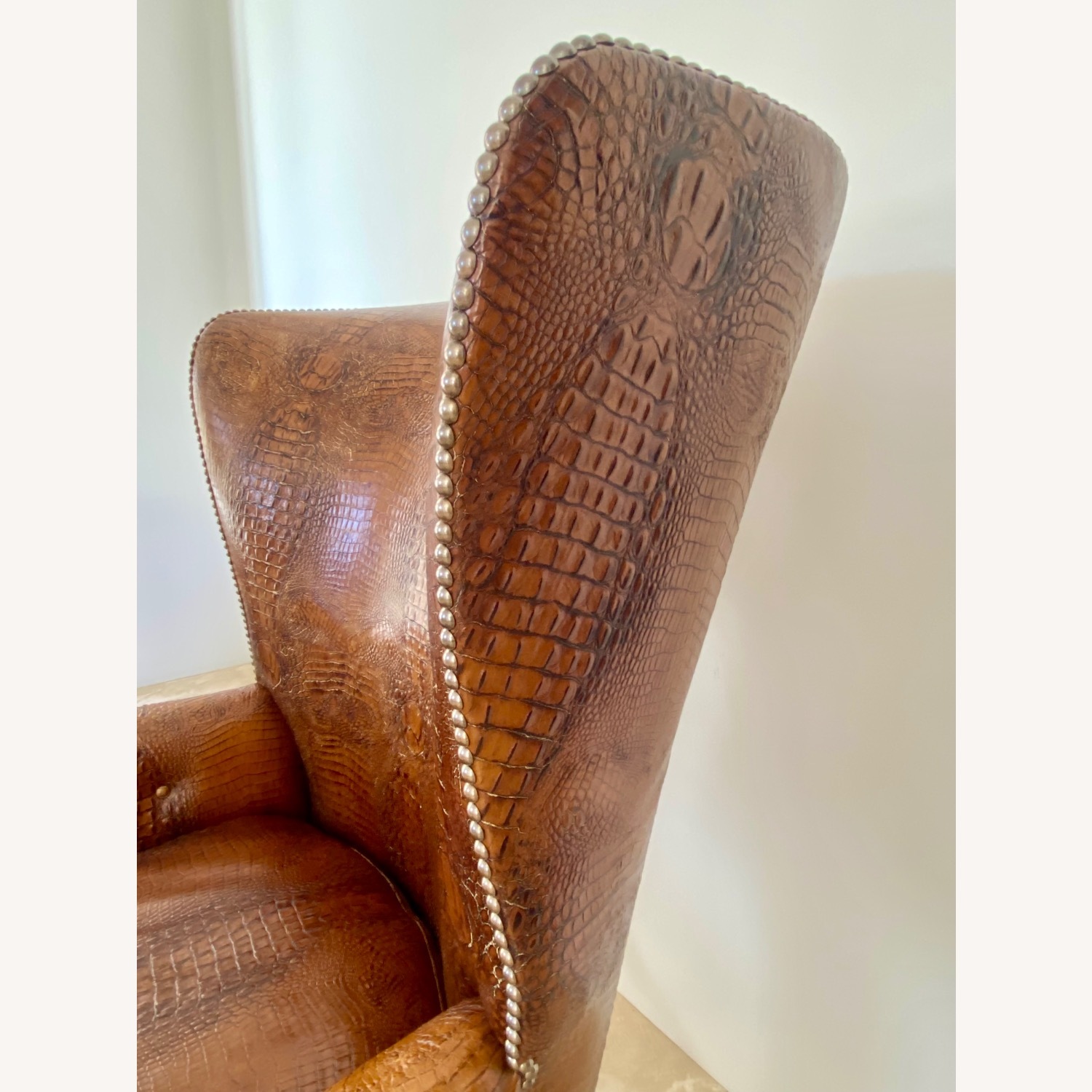  Dessin Fournier Crocodile-Embossed Chair - image-4