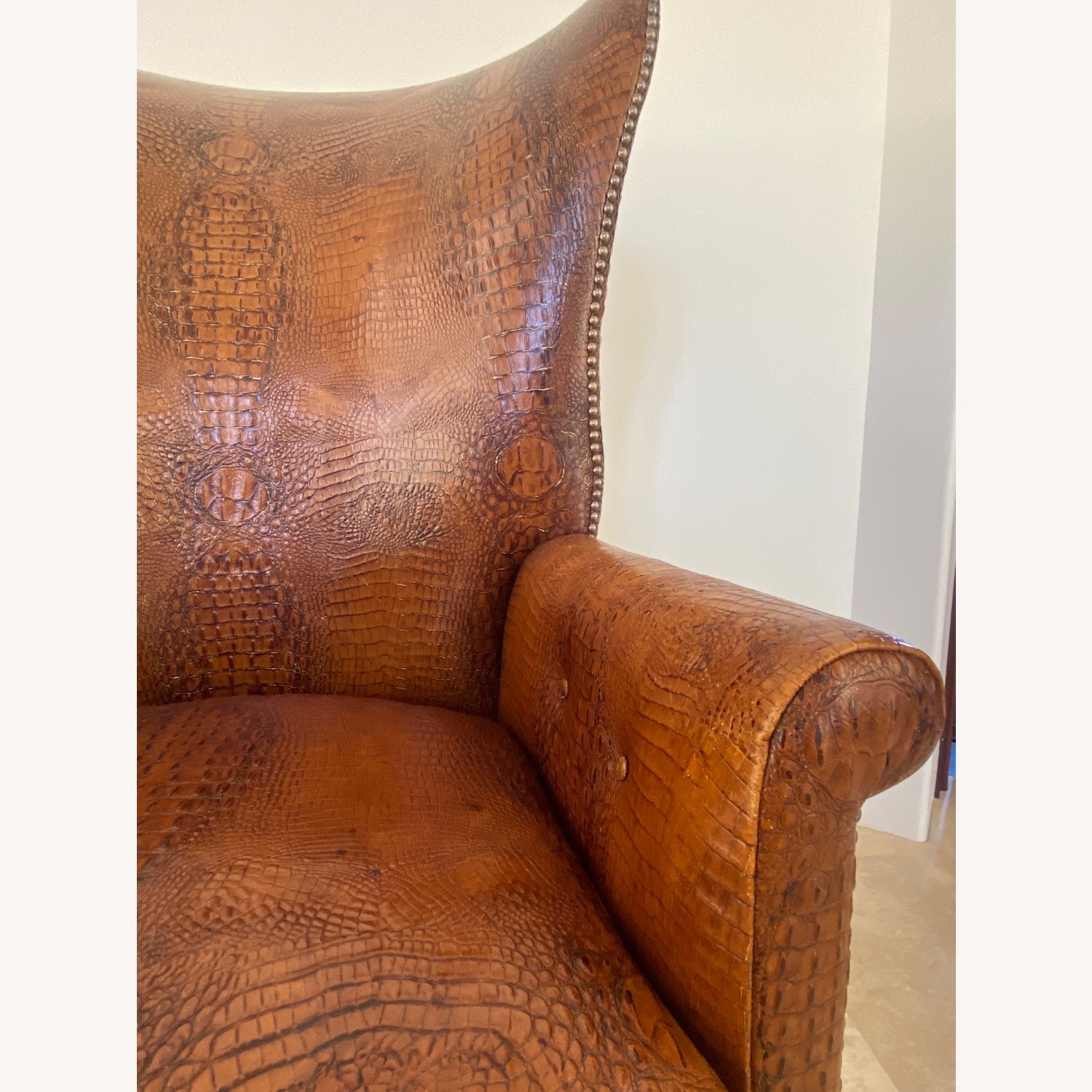  Dessin Fournier Crocodile-Embossed Chair - image-10