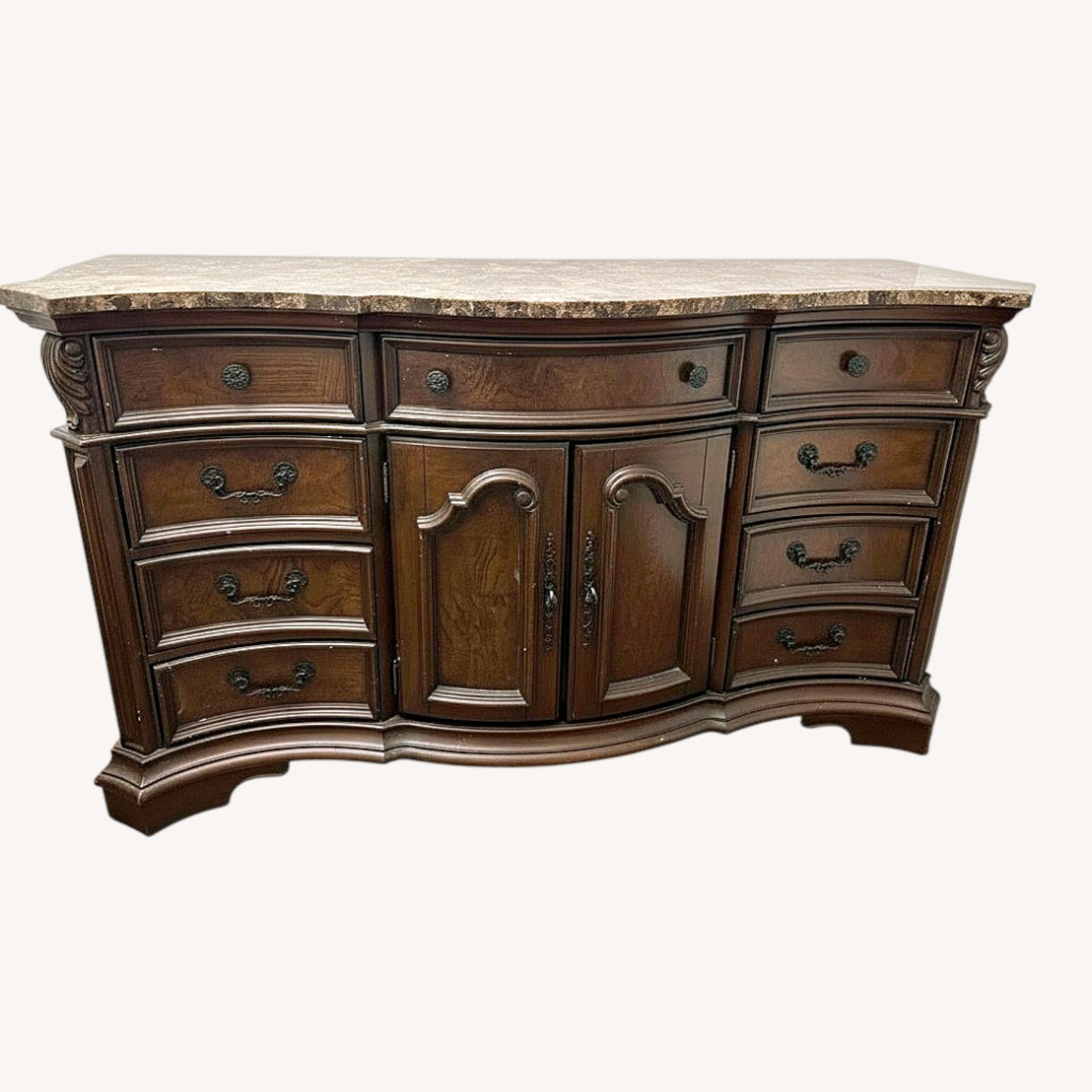 Value City Furniture Dark Brown Wood Dresser - image-0