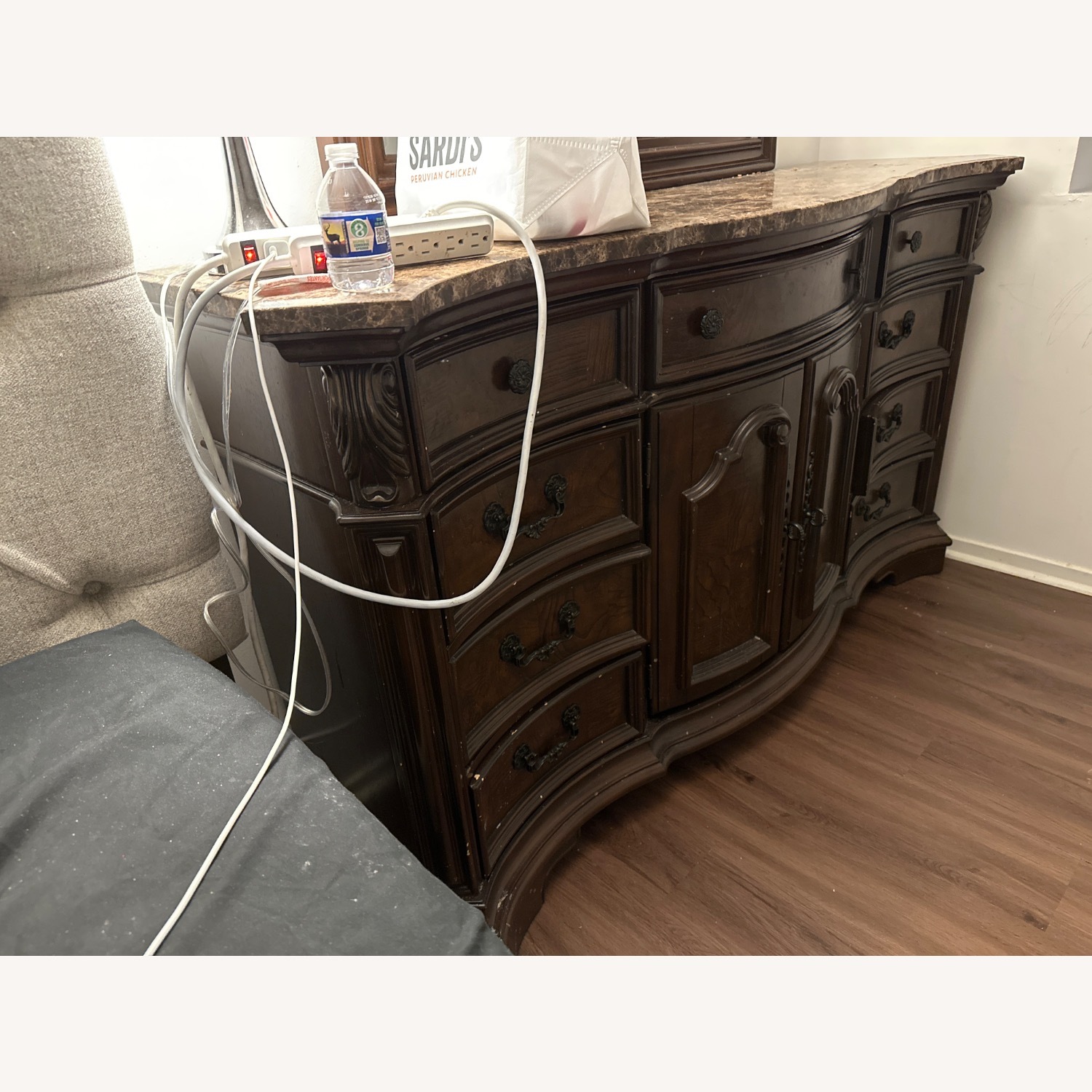 Value City Furniture Dark Brown Wood Dresser - image-4