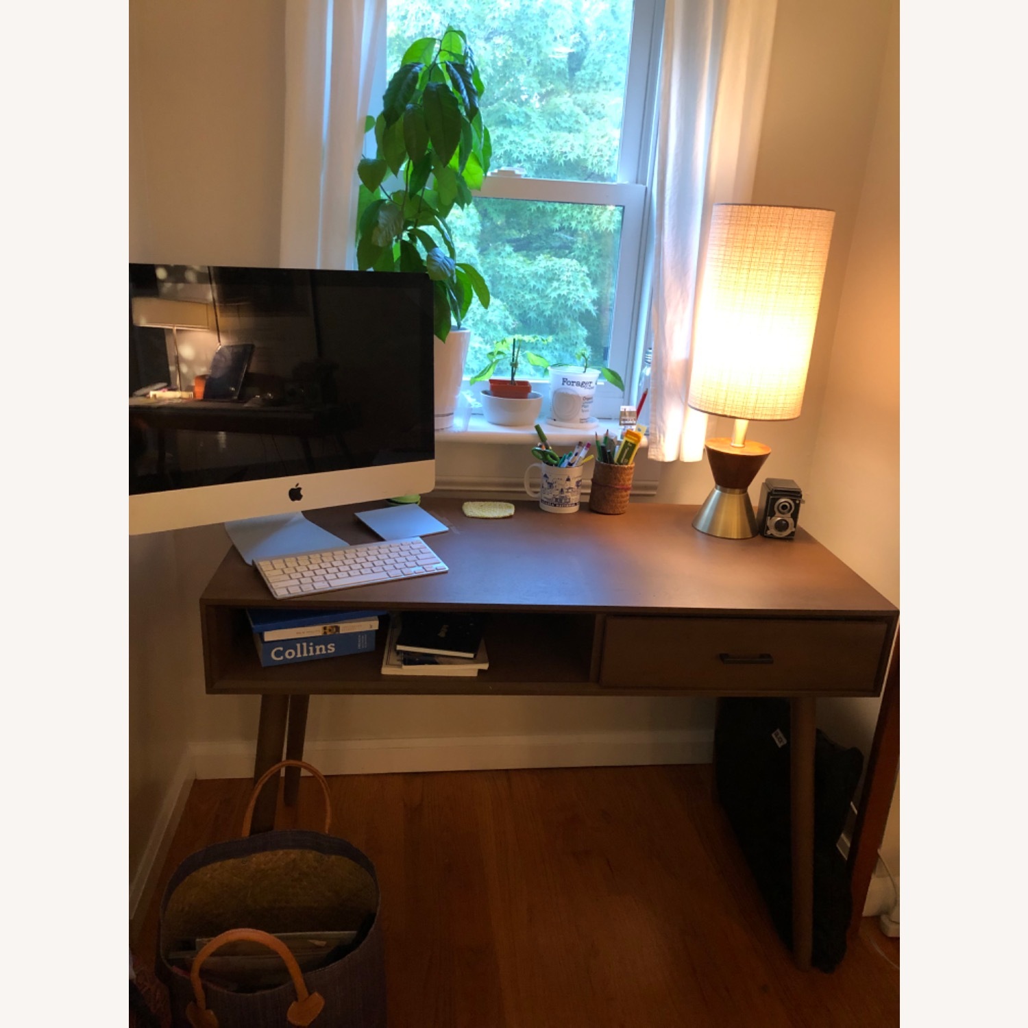 Target Dark Brown Wood Desk - image-1