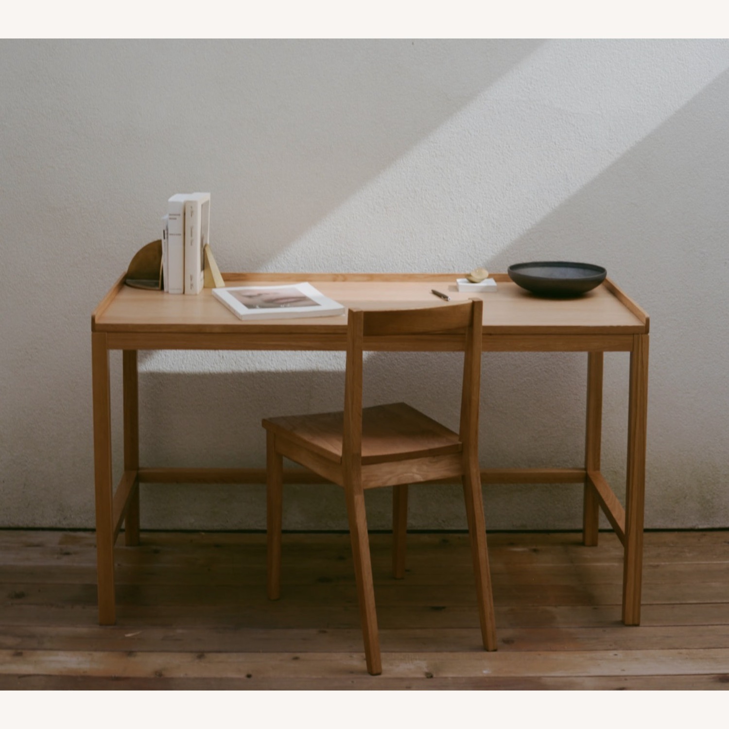 Akron Street Ko Desk Natural Wood Desk - image-1