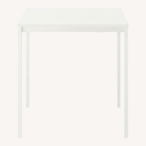 Used KEA VIHALS White Modern Square Dining Table for sale on AptDeco
