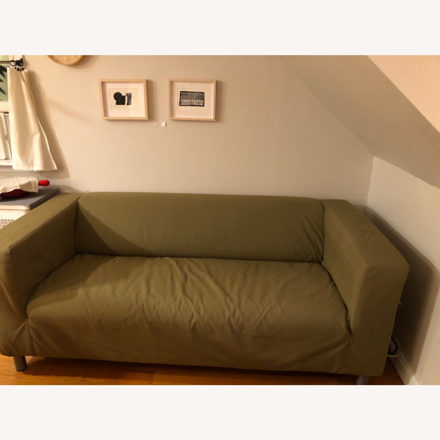 IKEA KLIPPAN Green Fabric 2 Seater Sofa - image-3