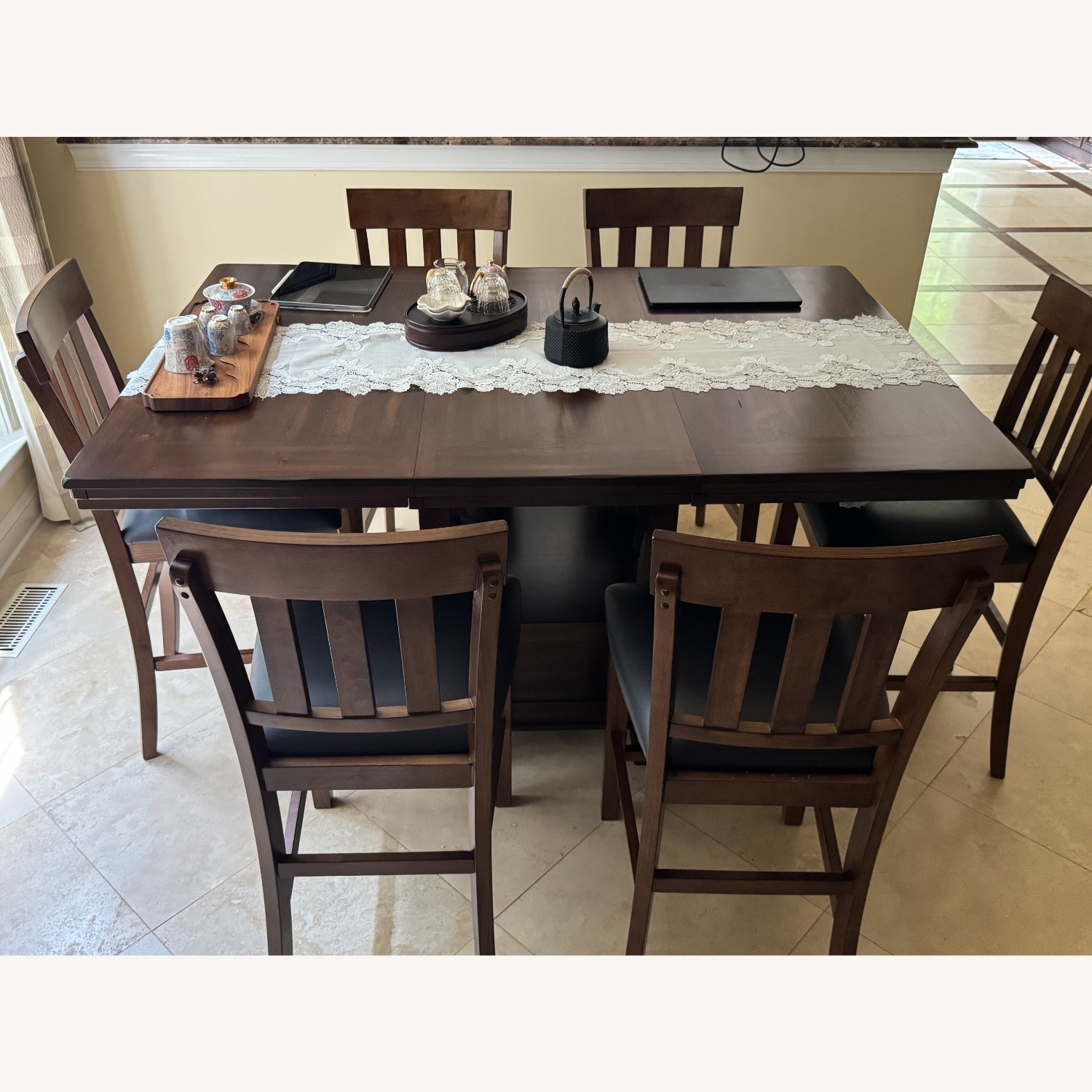 Belfort Furniture Dark Brown Wood Dining Set - image-3