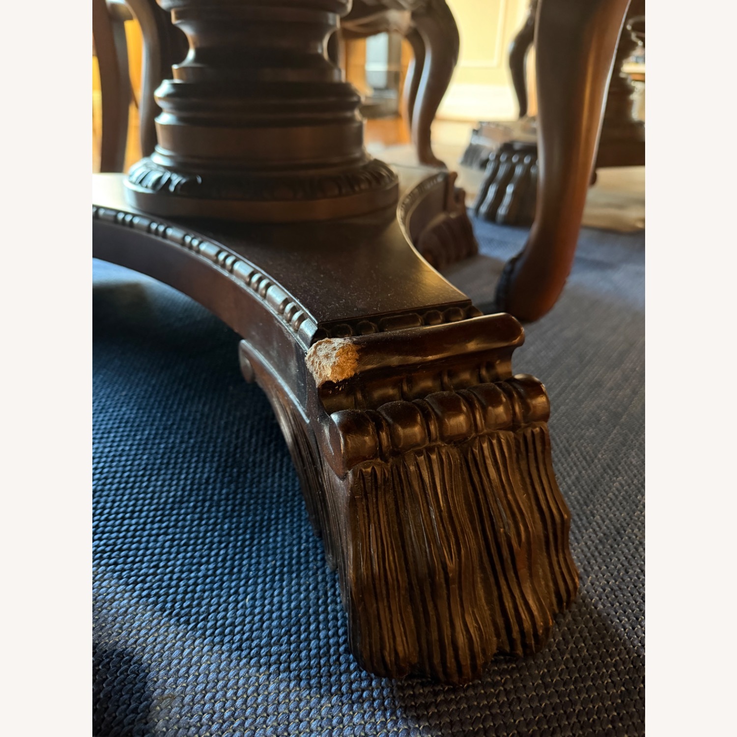 Vintage/Antique Dark Brown Wood Dining Sets - image-5