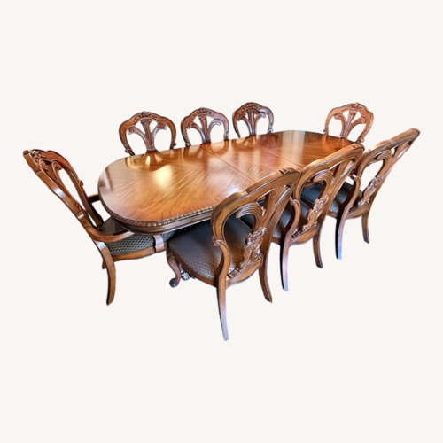 Used Vintage/Antique Dark Brown Wood Dining Sets for sale on AptDeco