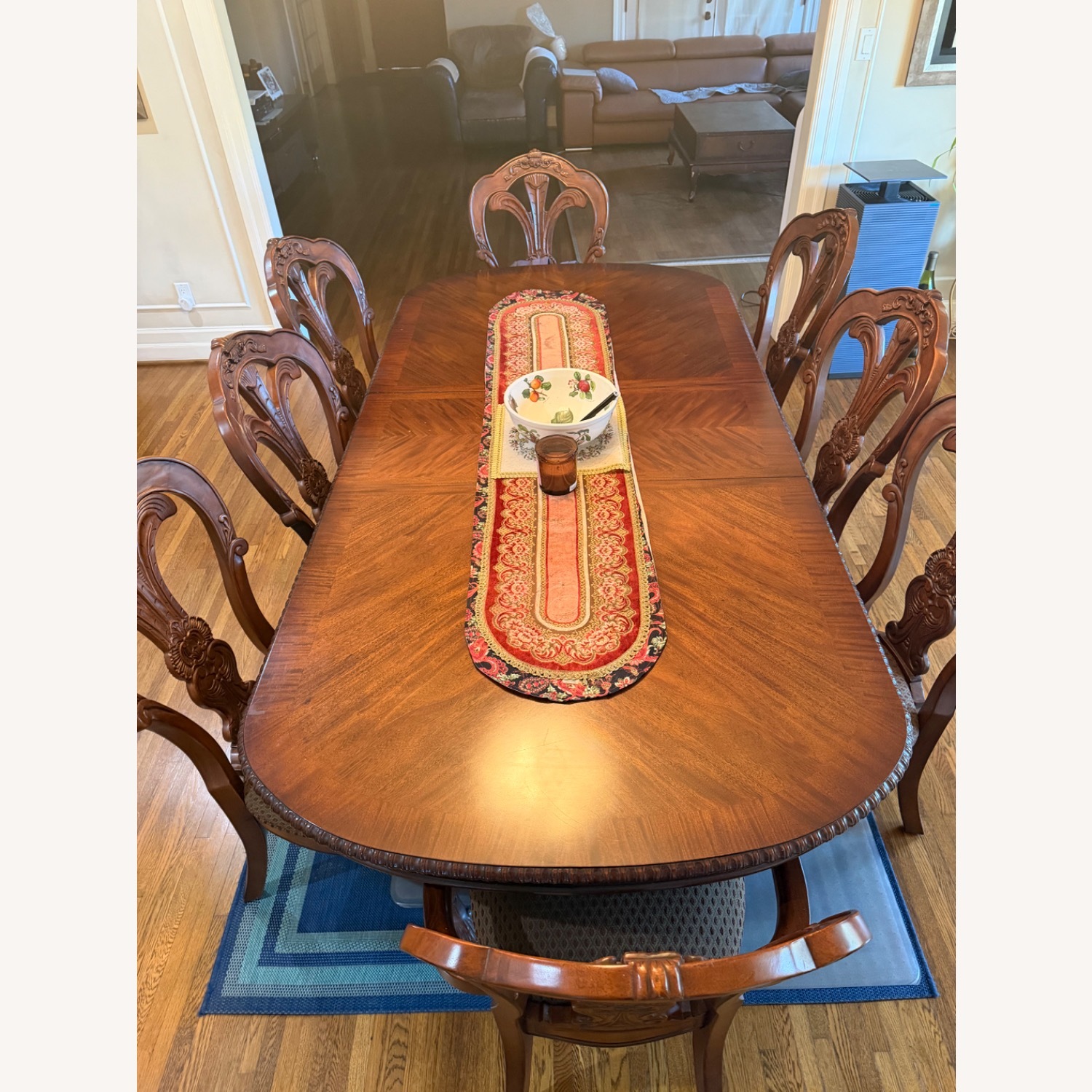 Vintage/Antique Dark Brown Wood Dining Sets - image-1