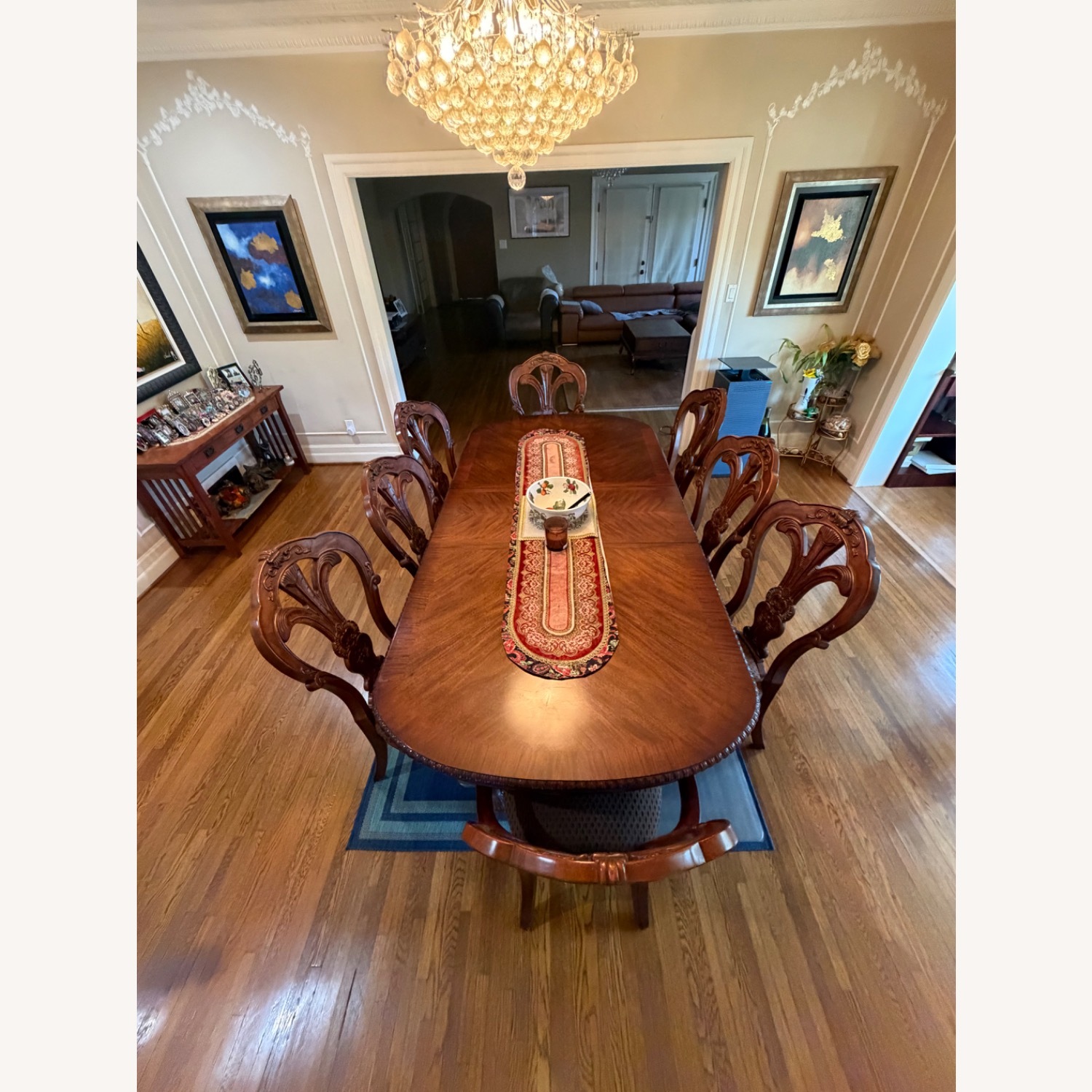 Vintage/Antique Dark Brown Wood Dining Sets - image-2