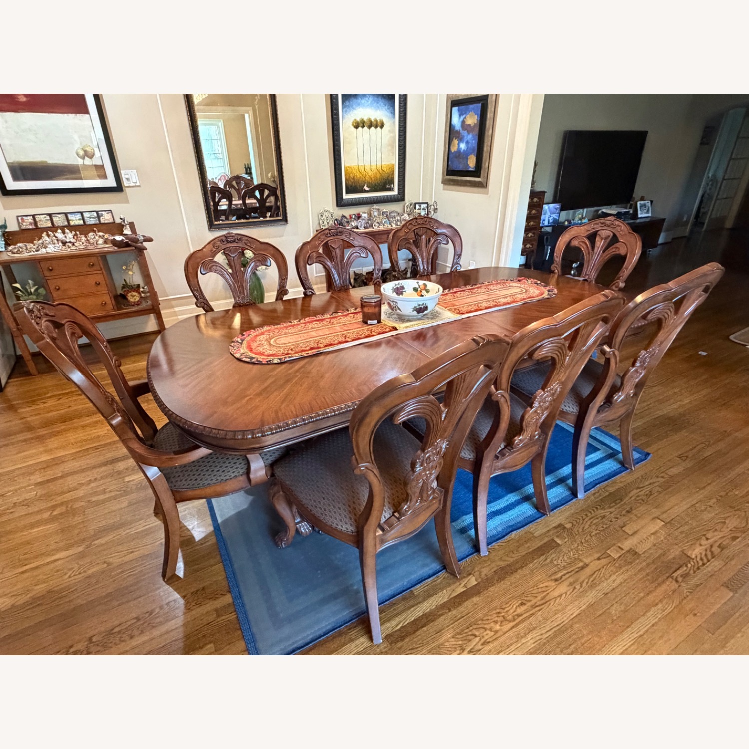 Vintage/Antique Dark Brown Wood Dining Sets - image-3