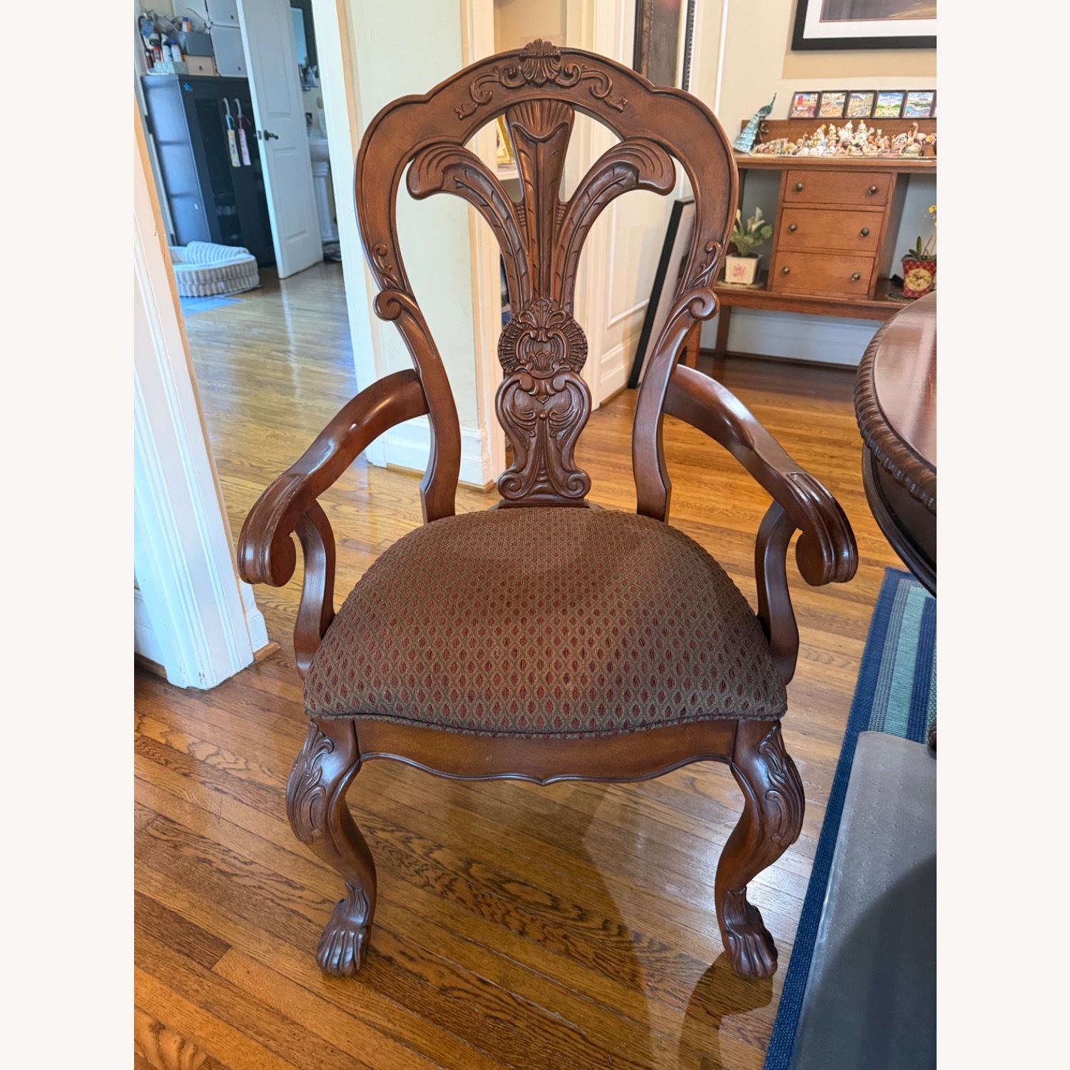 Vintage/Antique Dark Brown Wood Dining Sets - image-7