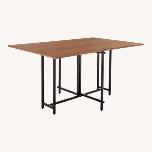 Used CB2 Dark Brown Wood Dining Set for sale on AptDeco