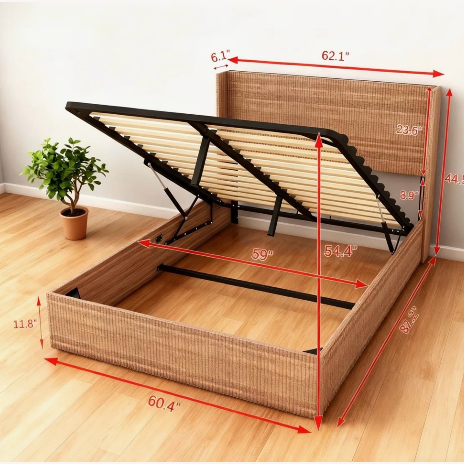 Wayfair Queen Bed W Storage - image-4