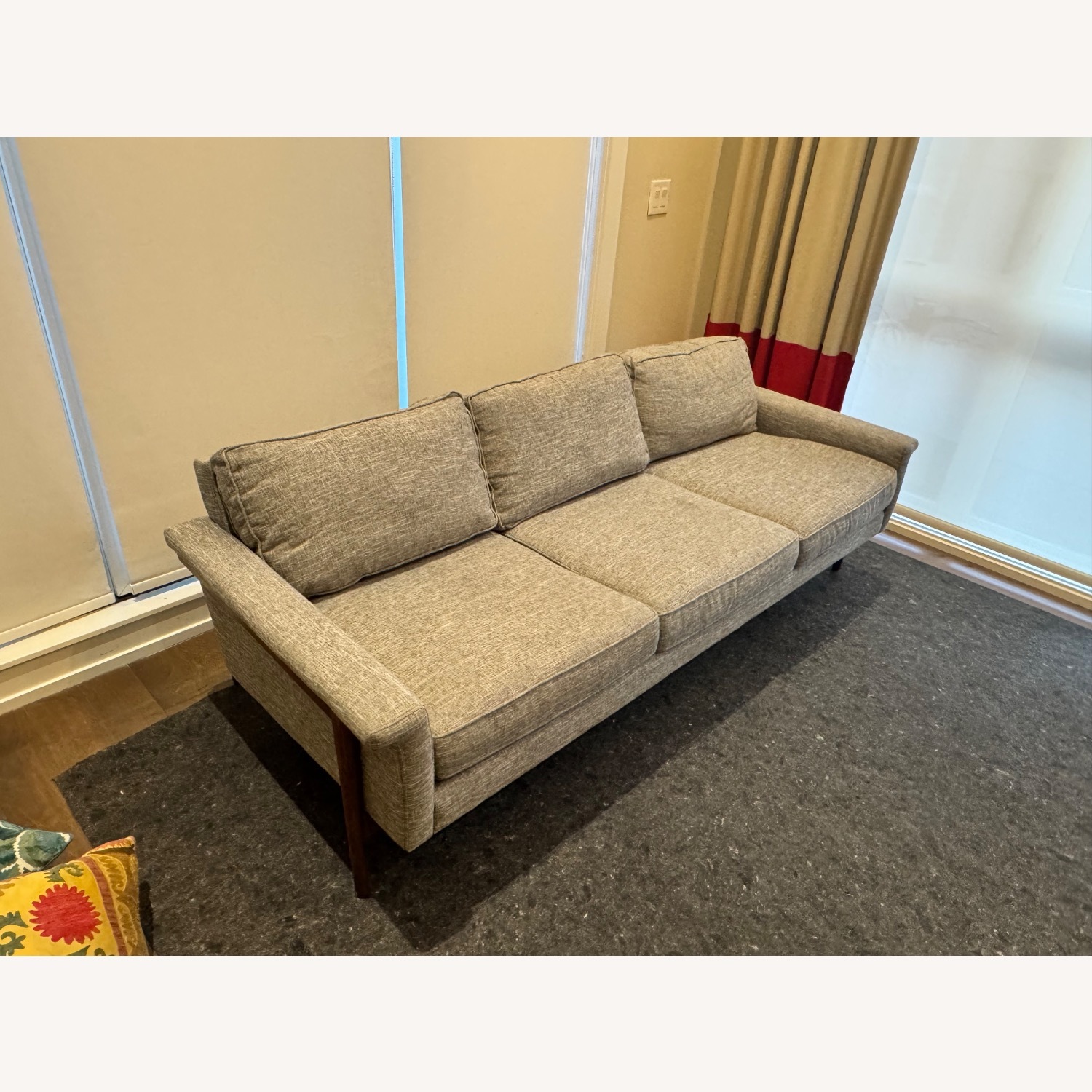 West Elm Leon Light Gray Fabric 3+ Seater Sofa - image-2