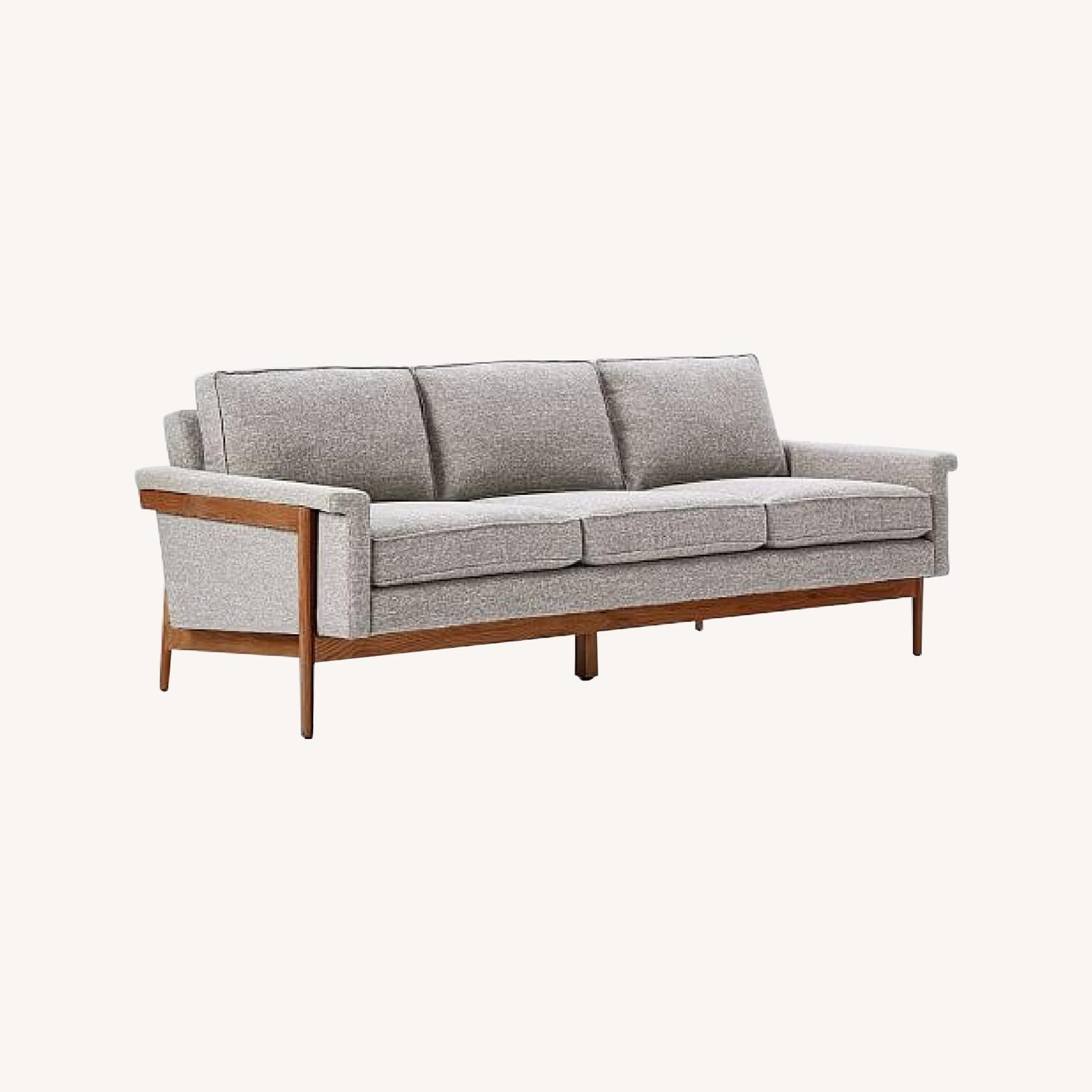 West Elm Leon Light Gray Fabric 3+ Seater Sofa - image-4