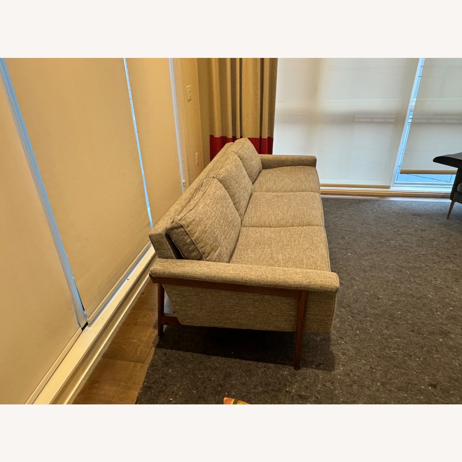 West Elm Leon Light Gray Fabric 3+ Seater Sofa - image-3