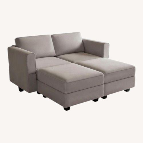 Used Wayfair Latitude Run Dark Gray 3+ Piece Sectional for sale on AptDeco