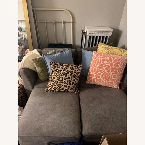 Used Wayfair Latitude Run Dark Gray 3+ Piece Sectional for sale on AptDeco