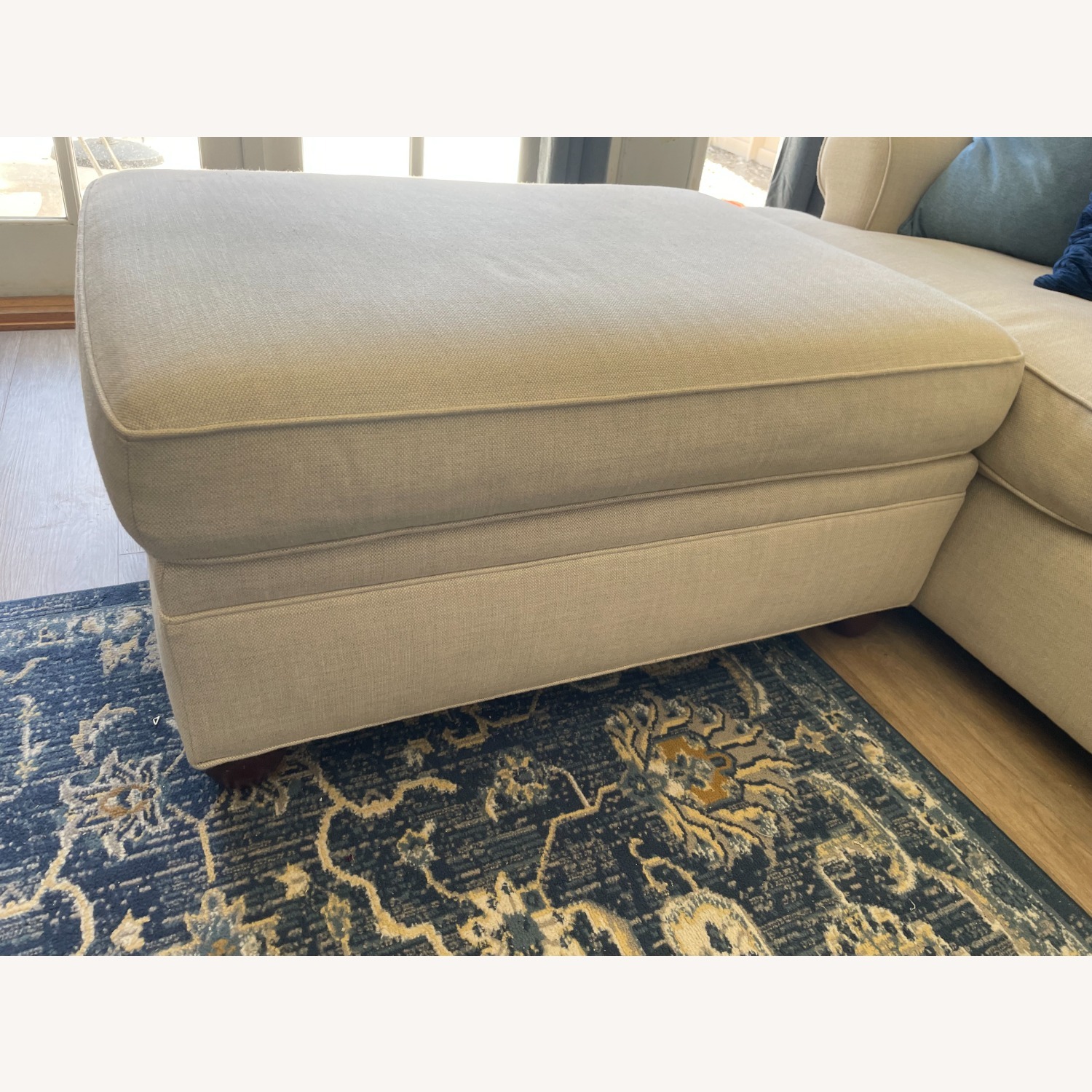 Pottery Barn York Natural Fabric 2 Piece Sectional - image-3