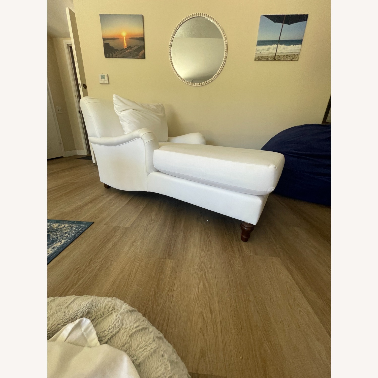Pottery Barn Carlisle Tightback Cotton Chaise Lounge - image-3