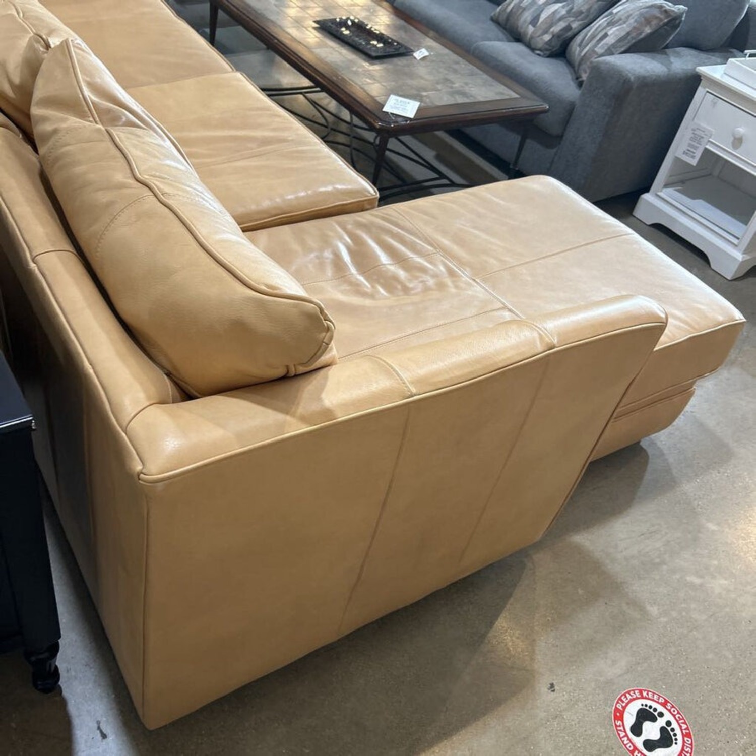 2pc Leather Left-Facing Sectional - image-5
