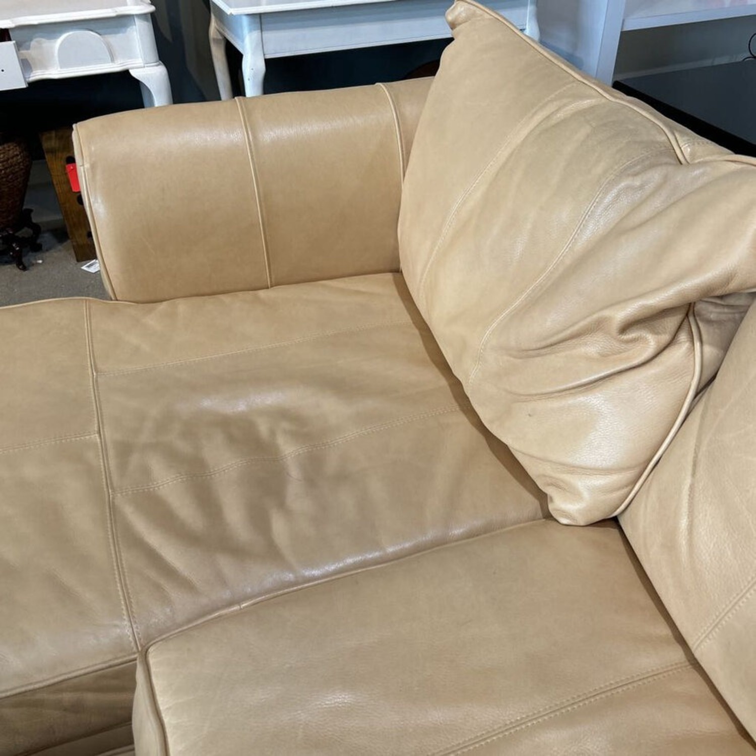 2pc Leather Left-Facing Sectional - image-4