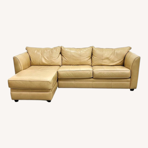 Used 2pc Leather Left-Facing Sectional for sale on AptDeco