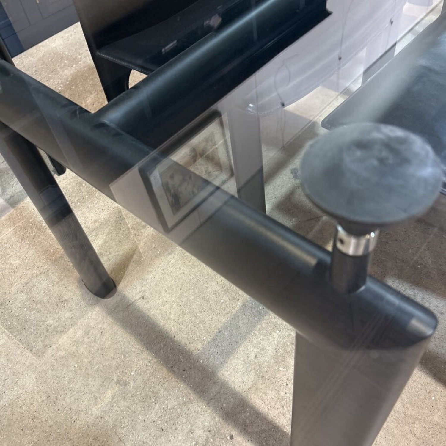 Le Corbusier LC6 Glass Top Dining Table - image-3