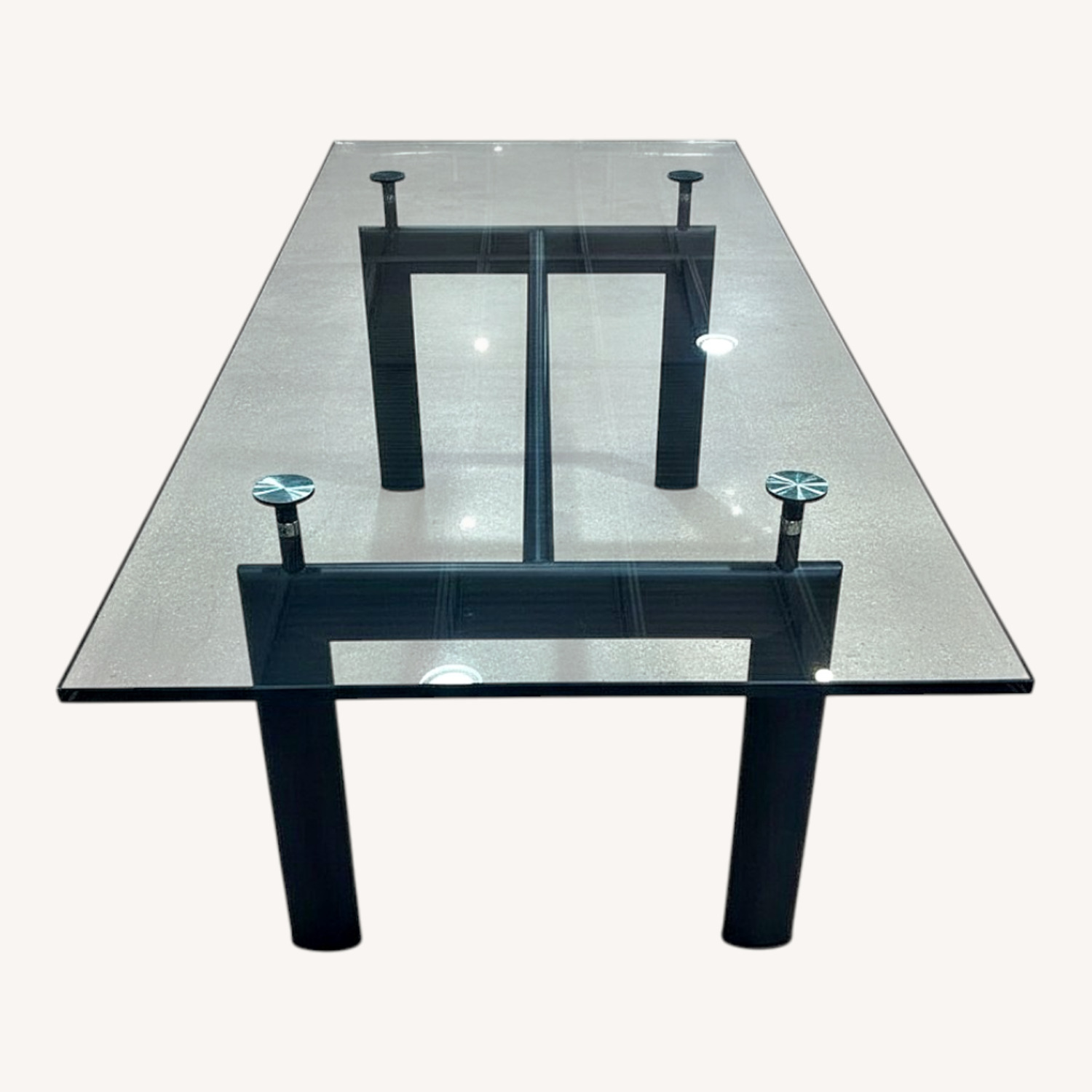 Le Corbusier LC6 Glass Top Dining Table - image-0