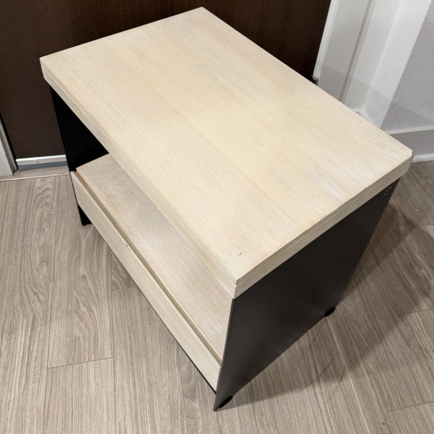 Pottery Barn Cayman 24" Wood & Metal Nightstand - image-5