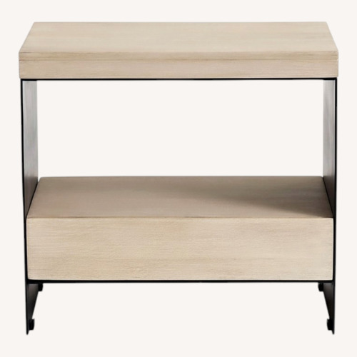 Used Pottery Barn Cayman 24" Wood & Metal Nightstand for sale on AptDeco