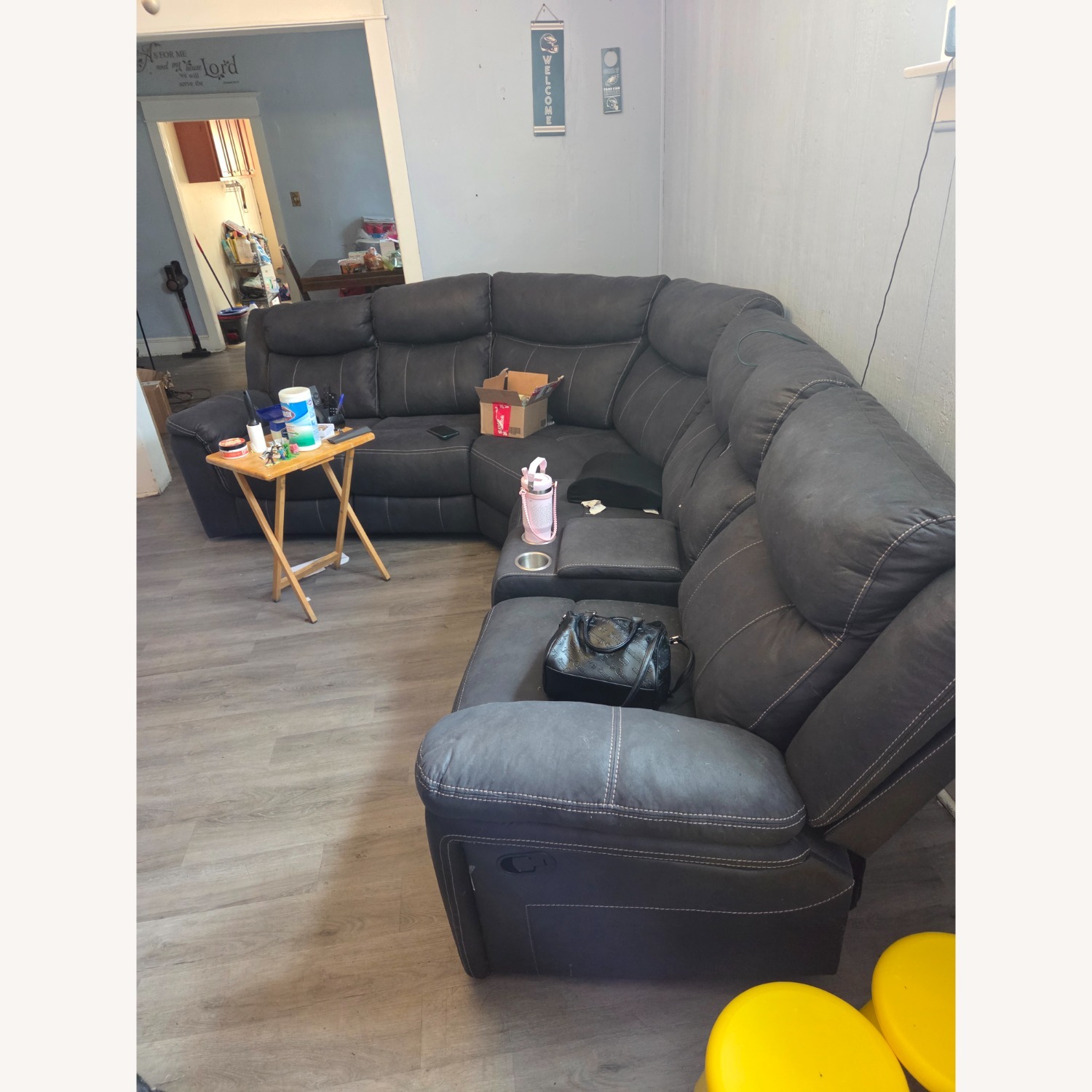 Jackson Furnit Dark Gray 3pc Reclining Sectional - image-7
