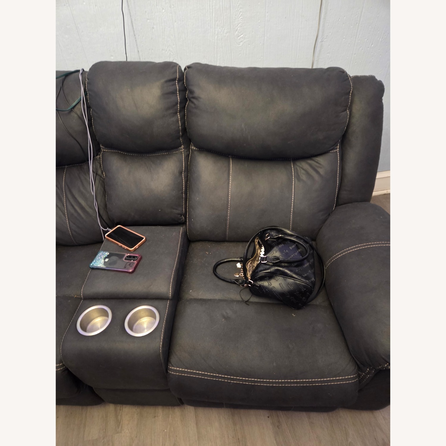 Jackson Furnit Dark Gray 3pc Reclining Sectional - image-1