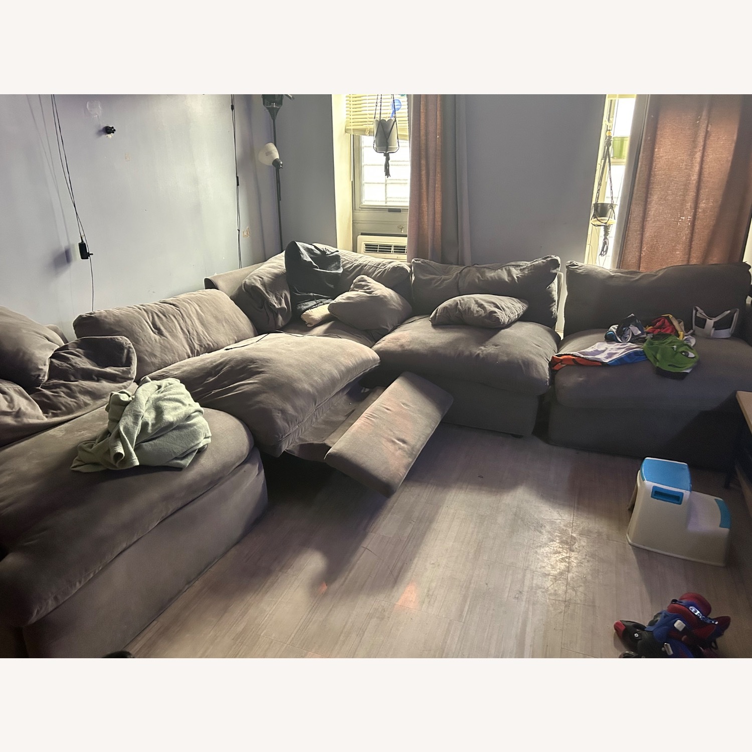 Dream Grey Double Recliner 4 Piece Sectional - image-3