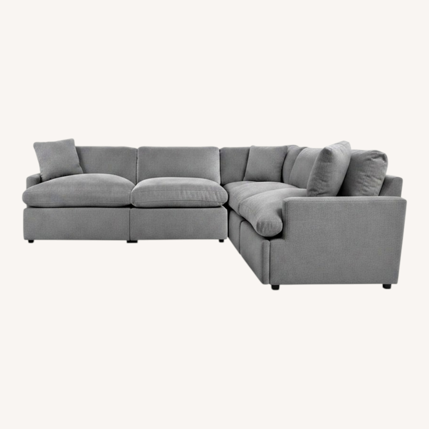 Dream Grey Double Recliner 4 Piece Sectional - image-0