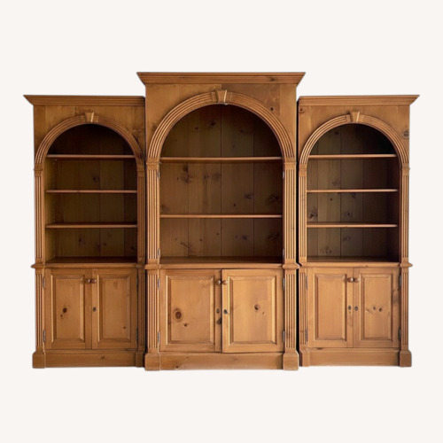 Used Real Wood Pine Wall Unit for sale on AptDeco