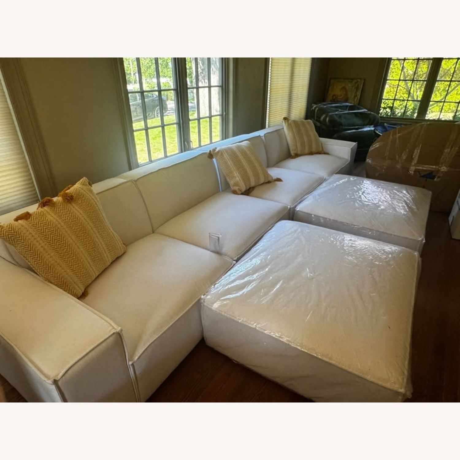 Modway Restore White Fabric 6 Piece Sectional - image-2
