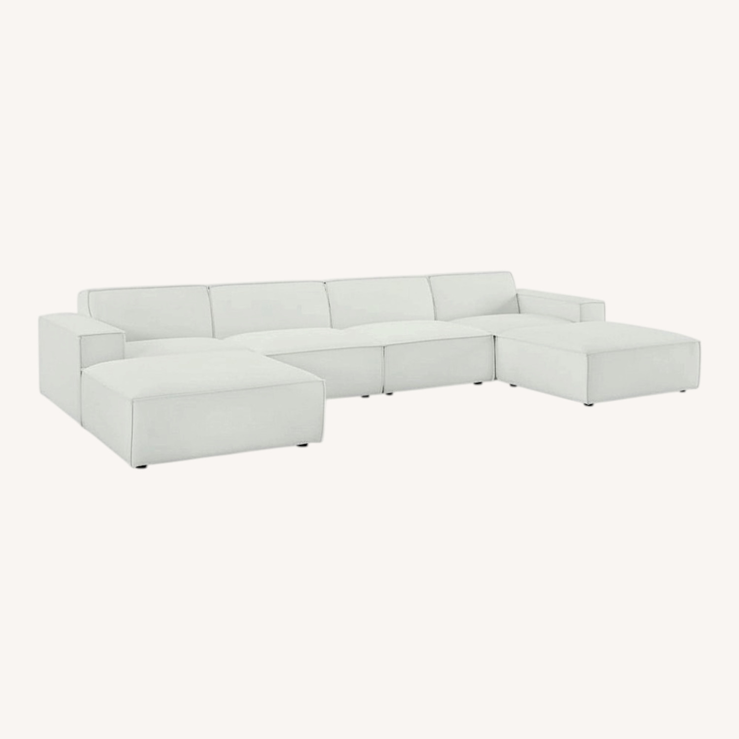 Modway Restore White Fabric 6 Piece Sectional - image-0