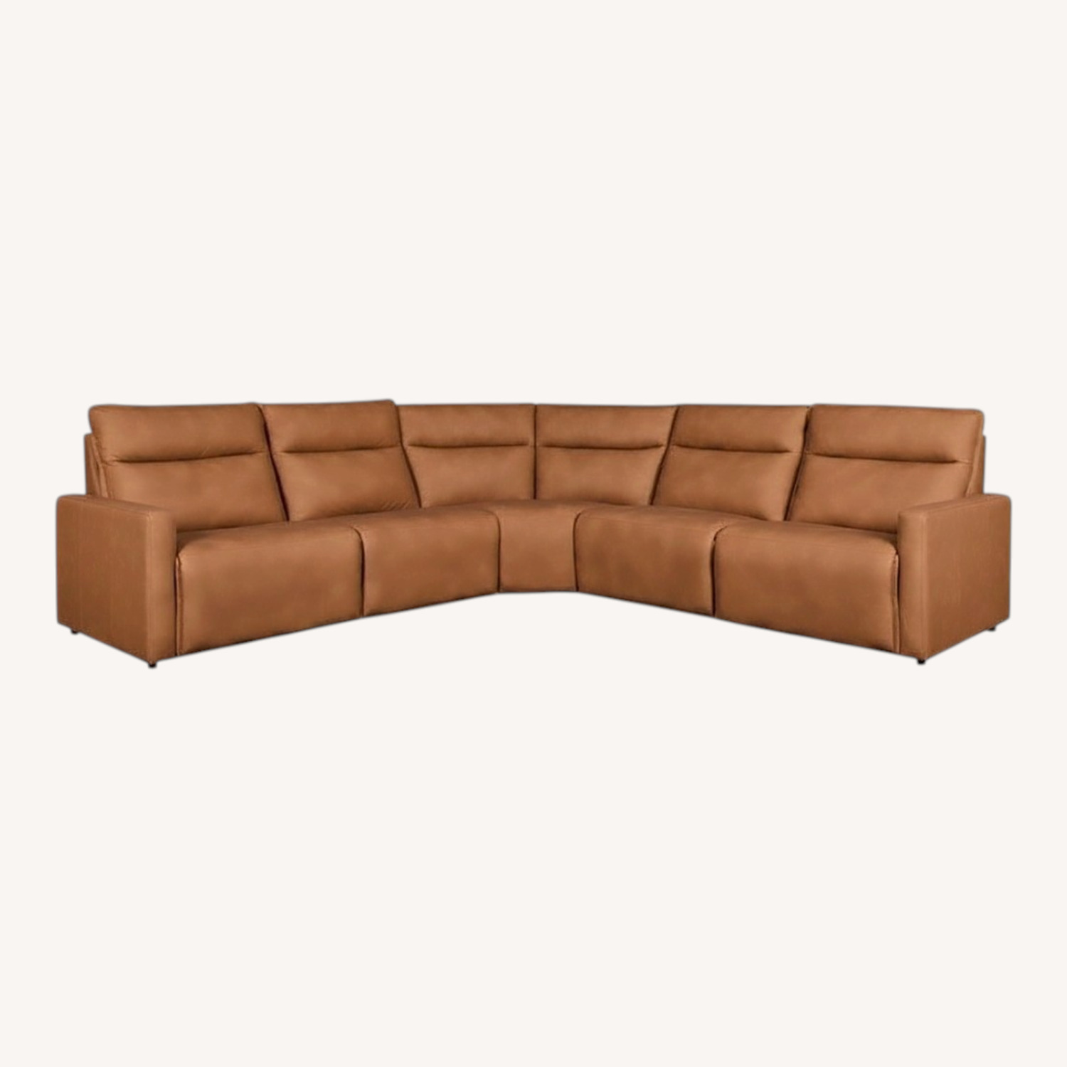 Adell Saddle Leather Power Reclining Sofa - image-0
