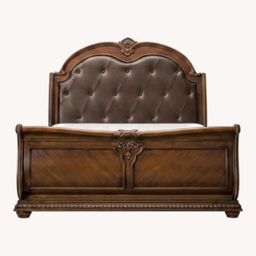 Used Raymour & Flanigan Wilshire King Sleigh Bed for sale on AptDeco