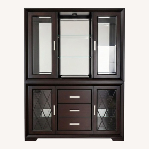Used Modern Dark Brown Dining Hutch for sale on AptDeco